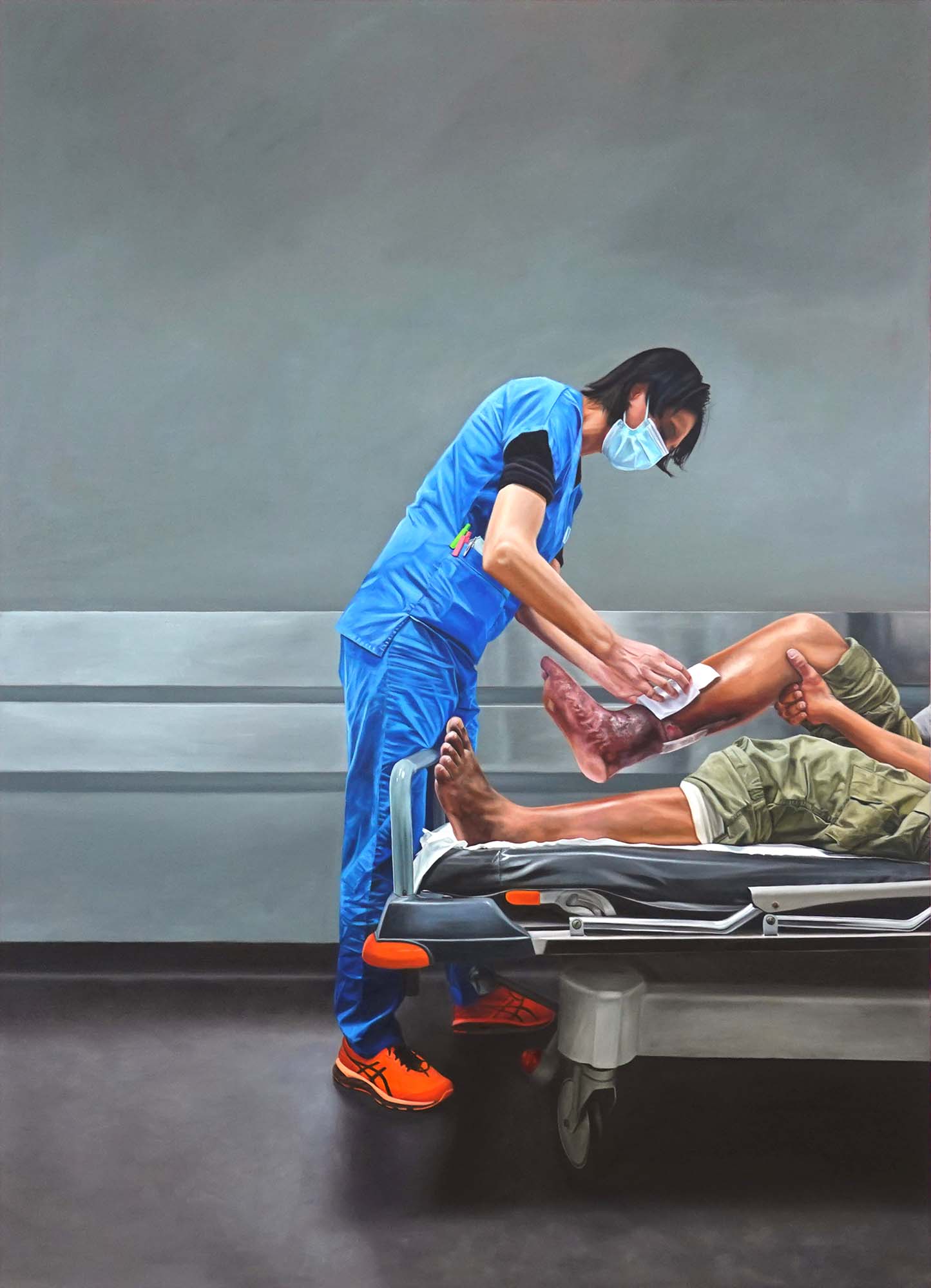 Arnaud Adami, Fanette - urgences, 2022, Huile sur toile, 180 x 130 cm.jpg